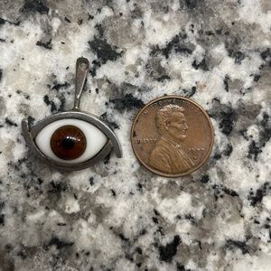 Taxco “Orvelo” Mexico Sterling Silver Evil Eye Pendant